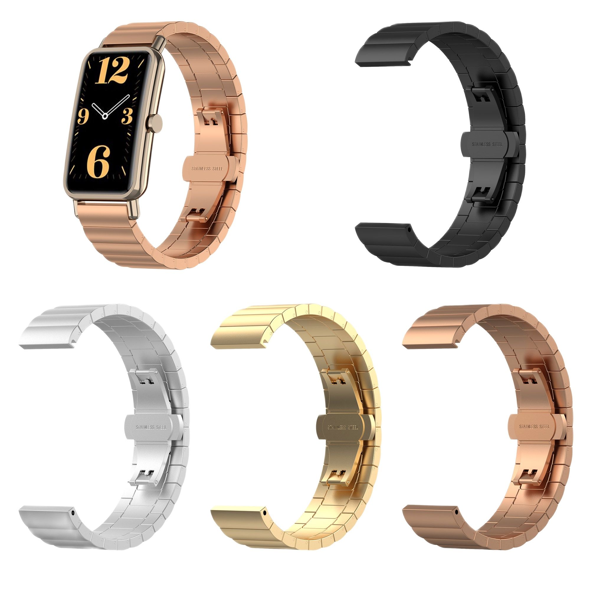 Timex Watches Smartwatch - 16mm Paslanmaz Çelik bileklik Huawei izle
