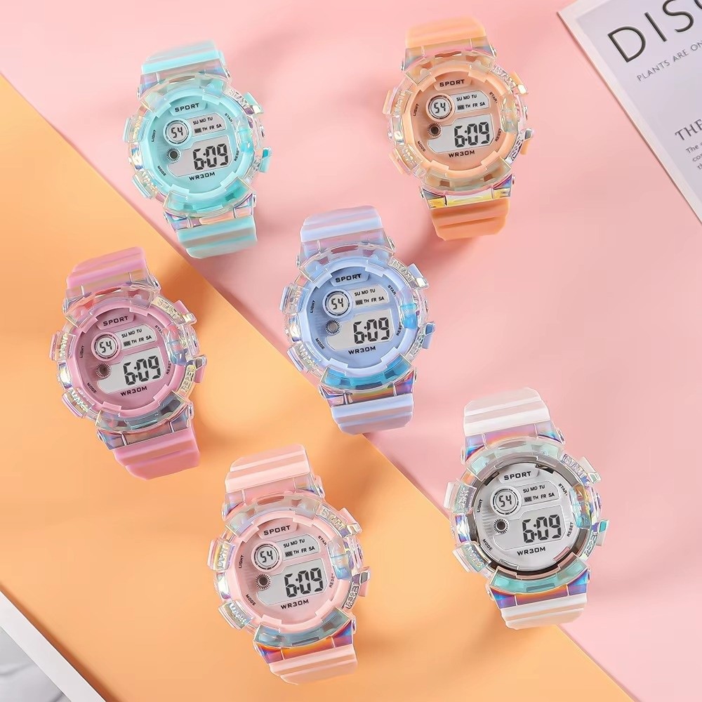 Smartwatch Digital Watches For Kid Girl - Su Geçirmez, Spor Temalı Çocuk Saatleri,