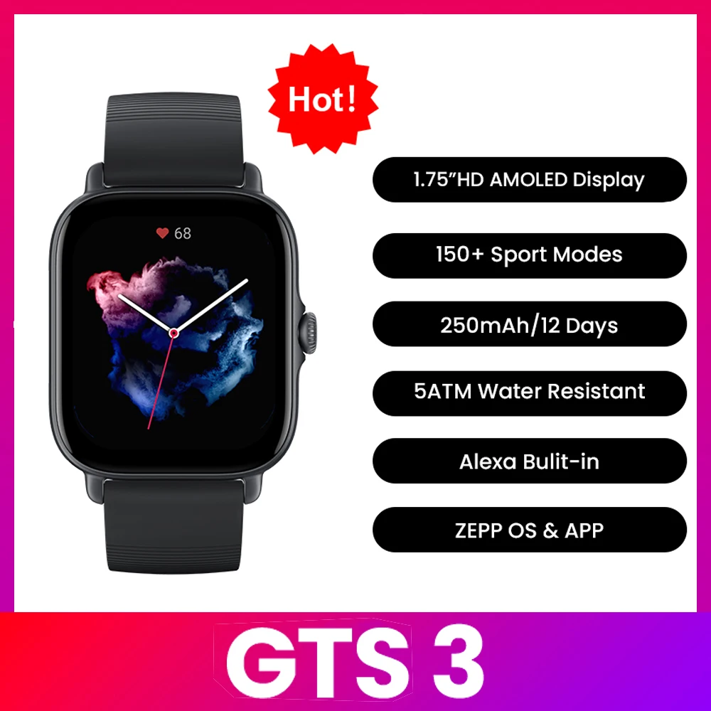 Timex Watches Smartwatch - Amazfit GTS 3 Akıllı Saat 5ATM