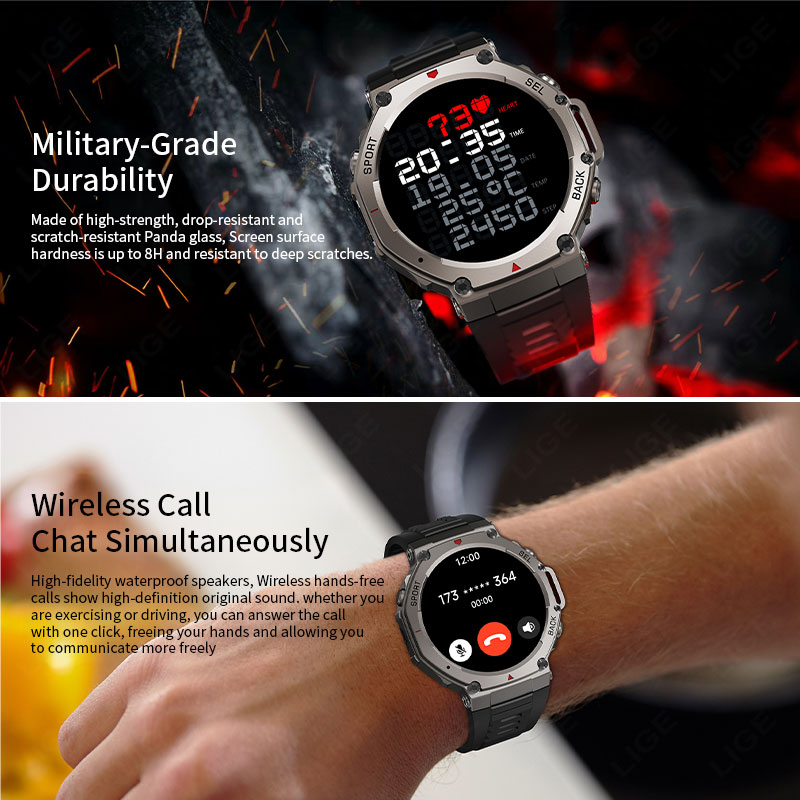 LIGE Askeri Sınıf GPS Akıllı S - Altimeter Compass Watch incelemesi ve fiyatı