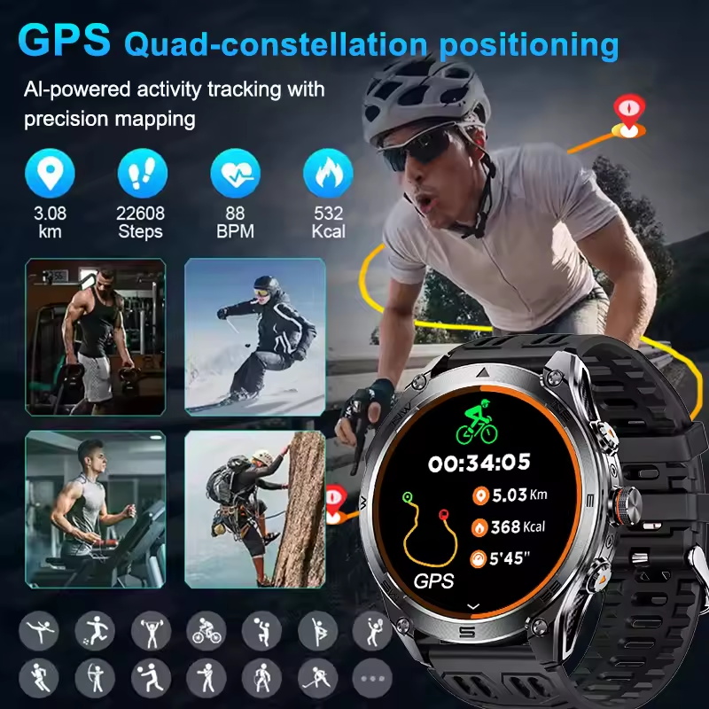 2025 Yeni Açık Hava Askeri GPS - Altimeter Compass Watch incelemesi ve fiyatı